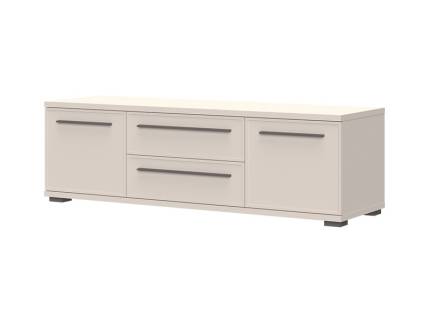 Comoda TV cu 2 usi si 2 sertare OPERA 150x46x46cm casmir, manere si picioare Cortado Brown