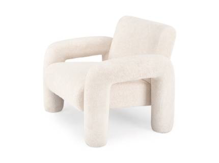 Fotoliu VARNA material plusat cream 88x64xH73cm