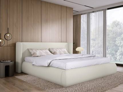 Pat tapitat cu somiera si spatiu pentru depozitare MESSINA 140/ 160/ 180cm personalizabil 