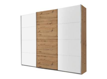 Dulap cu usi glisante KULMBACH 271x229x62cm alb alpin/ alb alpin - wotan configurabil