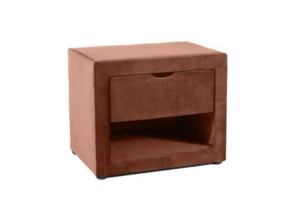 Noptiera tapitata cu 1 sertar si spatiu liber ET-001 VELVET 50x42x35cm catifea somon pink