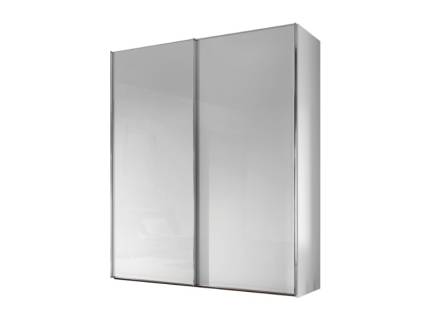 Dulap cu 2 usi glisante 225x240x68cm alb/ sticla alba, maner crom model 3 SINFONIE PLUS 
