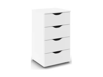 Comoda VALEO cu 4 sertare pentru depozitare, alb alpin 40x42x81cm