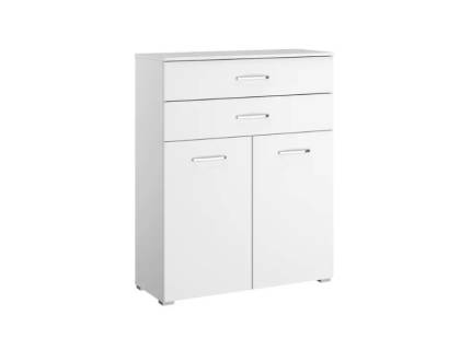 Comoda cu 2 usi si 2 sertare ADITIO 80x100x42cm alb alpin 