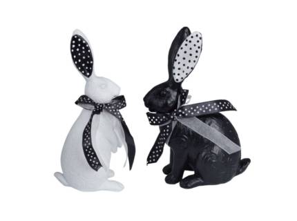 Set 2 ieurasi alb si negru 9.5x7.5x20.5cm / 12x7.5x17cm