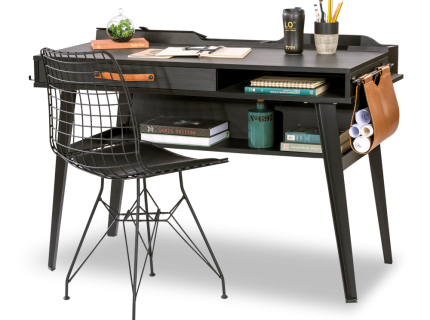 Birou mediu cu 1 sertar DARK METAL 114x62xH80cm negru