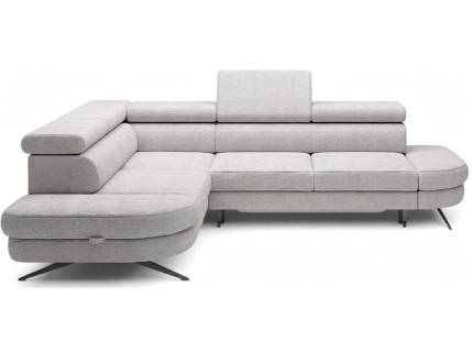 Coltar extensibil OTIS L cu lada pentru depozitare, tetiere reglabile, personalizabil 276x218cm