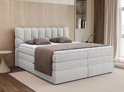 Pat Boxspring cu spatiu pentru depozitare VERONA 140/ 160/ 180cm personalizabil