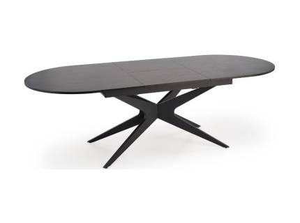 Masa extensibila SANDRO din MDF melaminat negru, otel vopsit negru 180-240x100xH76cm