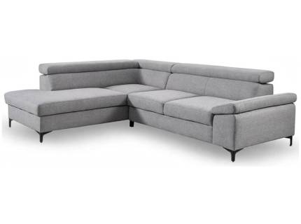 Coltar extensibil LONIGO cu lada pentru depozitare, tetiere reglabile, personalizabil 247x196cm