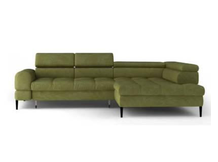 Coltar extensibil VOSS L cu lada pentru depozitare, tetiere reglabile, spatar reglabil, personalizabil 285x218cm