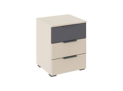 Noptiera SAJO champagne/ gri metalic 40x52x40cm 