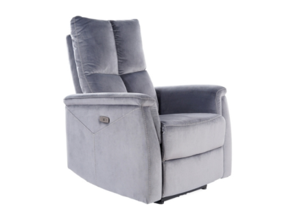 Fotoliu NEPTUN VELVET cu recliner electric, catifea, confortabil 76x94-160xH96cm