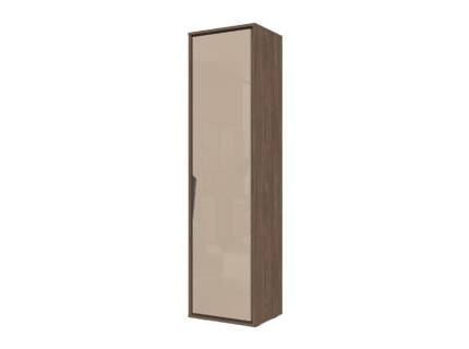 Dulap de hol cu 1 usa LEFT 52x198x41cm Lincoln Walnut/ Mokka HG lucios 