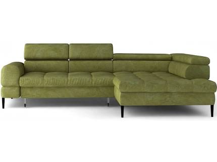 Coltar extensibil VOSS L cu lada pentru depozitare, tetiere reglabile, spatar reglabil, personalizabil 285x218cm