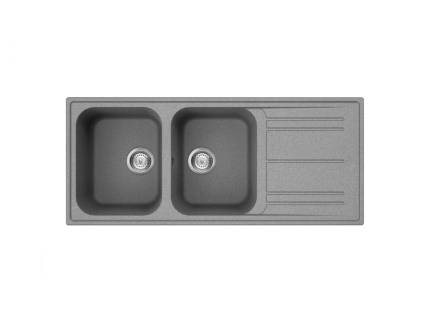 Chiuveta de bucatarie SmegL Z116CT, 116 cm latime, gri