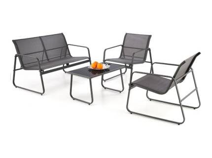 Set banca + 2 fotolii + masuta pentru gradina CONOR