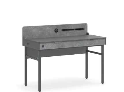 Birou cu 1 sertar SPACE GREY 128x61xH96cm gri