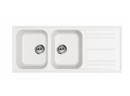 Chiuveta de bucatarie Smeg LZ116B, 116 cm latime, alba