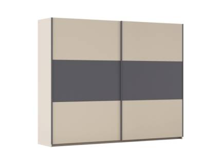 Dulap 261x210x59cm champagne/ gri metalic SAJO 