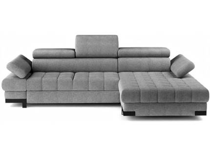 Coltar extensibil SELVA S  cu lada pentru depozitare, tetiere reglabile, personalizabil 270x173cm 