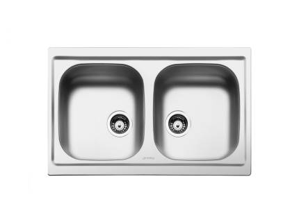 Chiuveta de bucatarie Smeg LPR862, 86 cm latime, inox