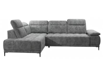 Coltar cu reglaj electric FOCUS L cu tetiere reglabile, personalizabil 278x204cm
