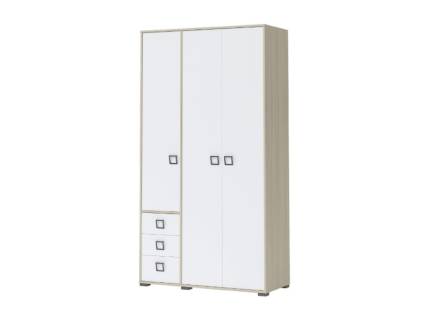 Dulap cu 3 usi si 3 sertare 126x236cm KIKI NATURAL