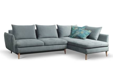 Coltar extensibil CALABRIA cu lada pentru depozitare, personalizabil 282x182cm