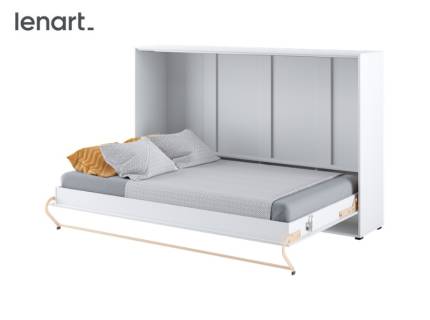 LENART PRO CONCEPT CP-05 pat (120x200cm) rabatabil pe perete orizontal 215x46-111x39cm alb alpin/ alb lucios
