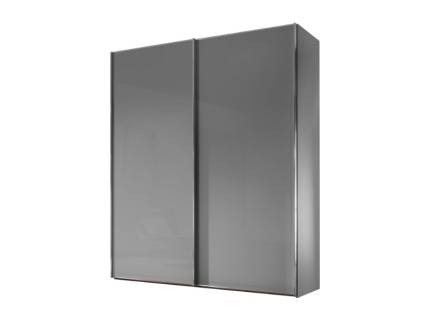 Dulap cu 2 usi glisante 225x240x68cm gri/ sticla gri, maner crom model 3 SINFONIE PLUS  