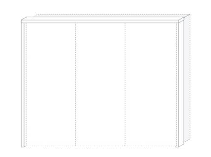 Rama passepartout dulap fara led 272cm PIANO WHITE 