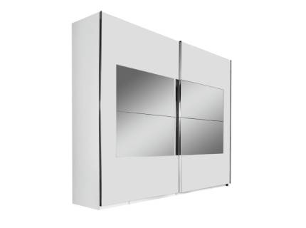 Dulap cu usi glisante X-TEND FRAME 1 226x236x68cm alb alpin/ oglinda