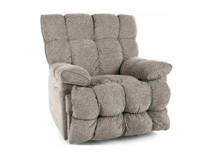 Fotoliu HOMER RAVEN cu recliner electric, functie de balansare, material textil grey 94x100-160xH104cm  