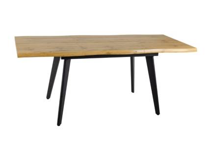Masa extensibila FRESNO ARTISAN din furnir stejar, metal negru 150-210x90xH76cm