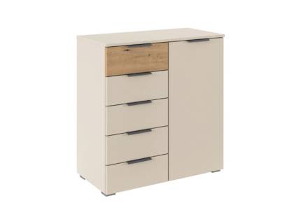 Comoda SAJO champagne/ stejar Artisan 80x84x40cm