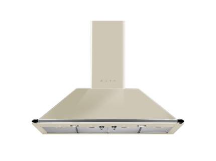 Hota semineu Smeg Victoria KT110PE, 110 cm, crem, retro