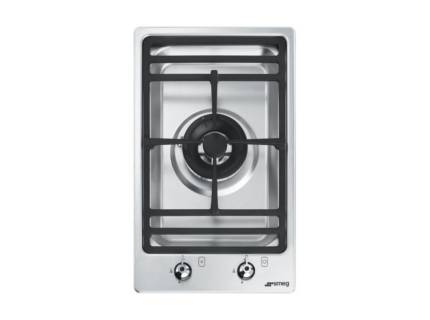 Plita incorporabila pe gaz Smeg Classic PGF31G-1, 30 cm latime, gratare fonta, Wok