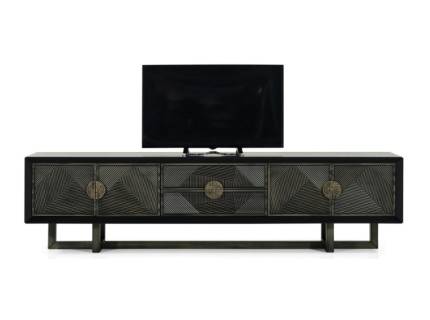 Comoda TV CROSS cu usi si 2 sertare 249x48x64cm