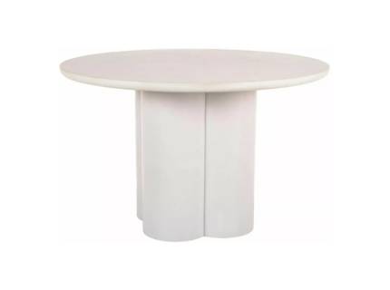 Masa ROSALIA ECRU din MDF si microciment ecru 120xH74cm