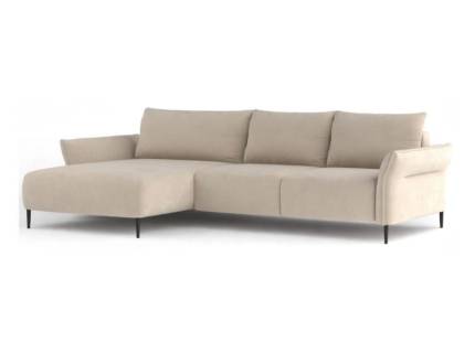 Coltar extensibil LUIS cu lada pentru depozitare, crem 255x164cm
