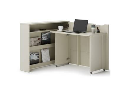 Birou pliabil WORK CONCEPT pe colt dreapta transformabil, casmir 115x93x27cm