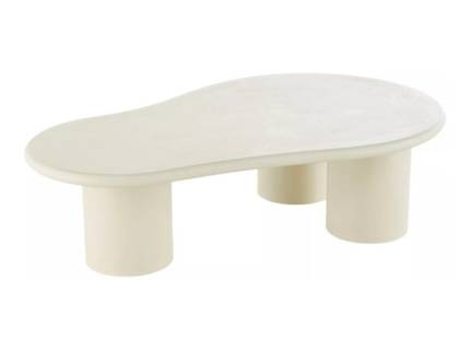 Masuta SELENA din MDF si microciment ecru 130x80xH35cm