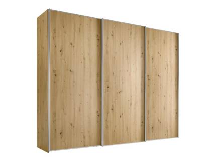 Dulap cu 3 usi glisante 280x200x68cm stejar Artisan, maner aluminiu, model 01 SINFONIE PLUS 