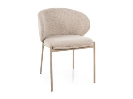 Scaun tapitat KIOTO material textil light beige 46x57xH75cm, picioare si cadru casmir 