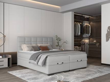 Pat Boxspring cu spatiu pentru depozitare SEMENO 140/ 160/ 180cm personalizabil