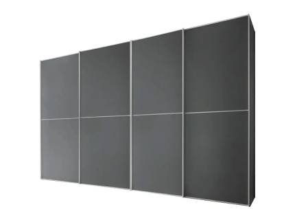 Dulap cu 4 usi glisante 400x222x68cm antracit mat, maner aluminiu model 41 SINFONIE PLUS