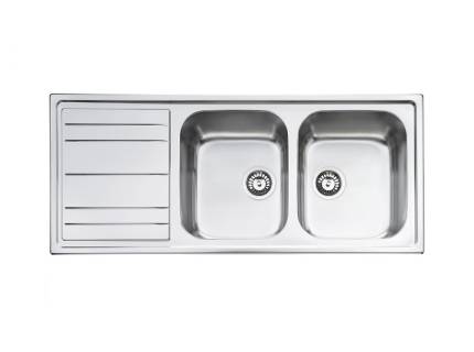 Chiuveta de bucatarie Smeg LPR116, 116 cm latime, inox