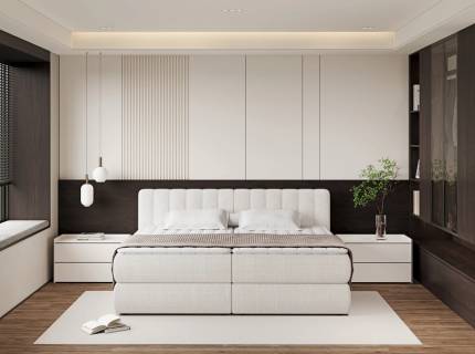 Pat Boxspring cu spatiu pentru depozitare MASSIMO 180/ 200/ 220/ 240cm personalizabil 