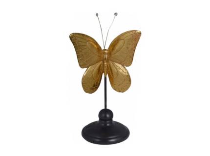 Decoratiune fluture auriu 12x9.3x23cm